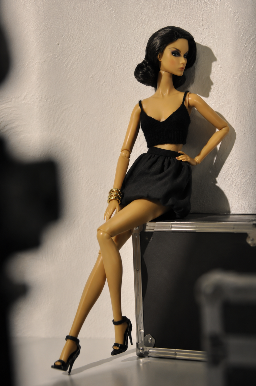 OFF DUTY | Black and White Luxury Fashion Royalty  Doll Outfit Set with Tweed Jacket and Designer Style Bag for 1 6 Scale Fashion Dolls | Tsquared22