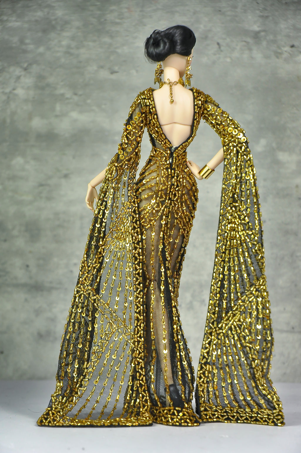 OFF DUTY | Imperial Radiance Beaded Cape Gown Set for Fashion Royalty doll clothes