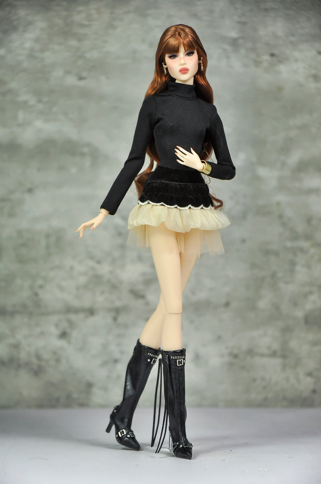 OFF DUTY | DEPOSIT ONLY |  Leopard Luxe Winter Coat (NO BAG)  Fashion Royalty Doll Clothes FR 6.0 — 1/6 Scale