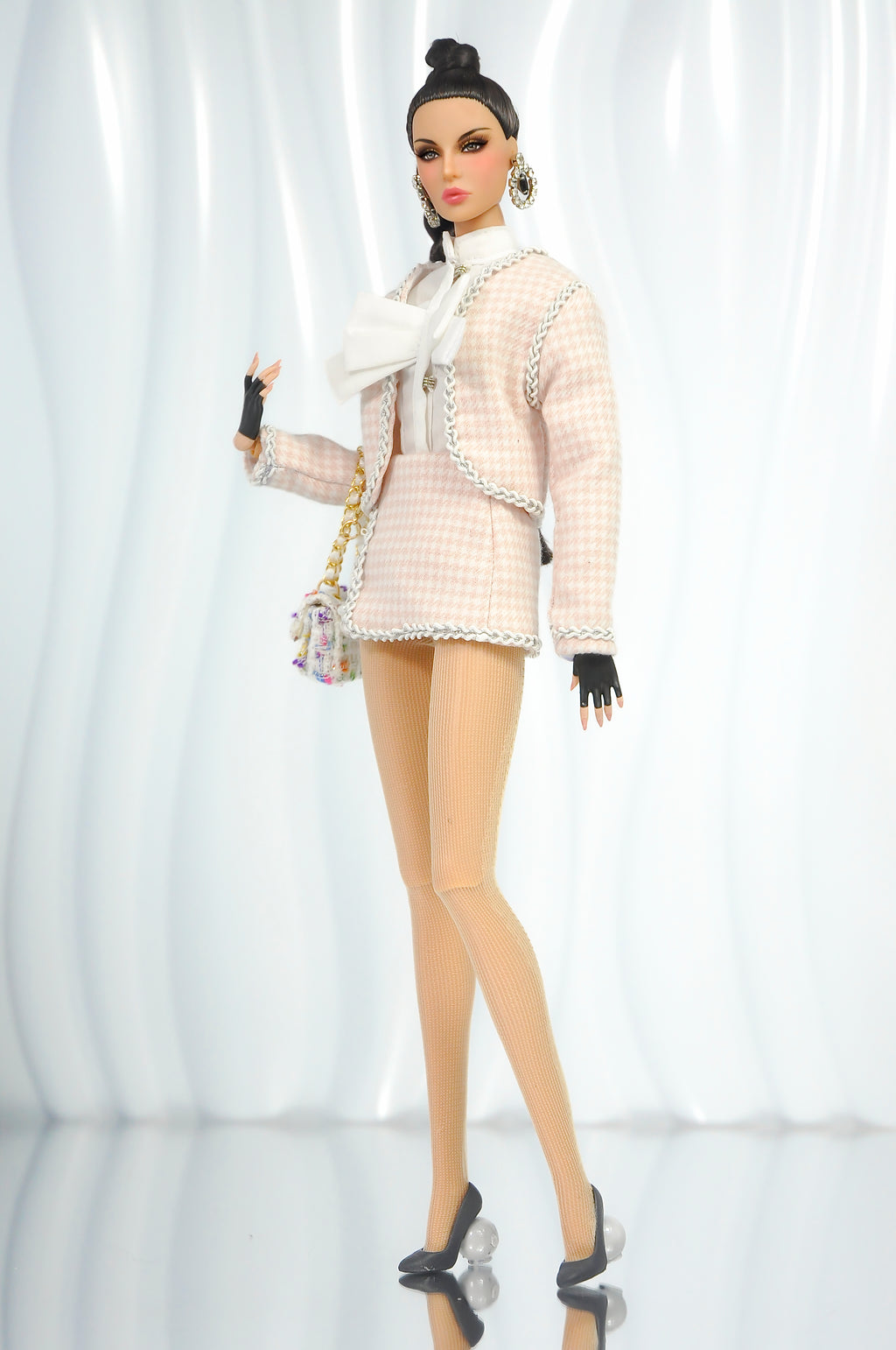 COCO DATES | Pink Tweed Skirt Suit for Fashion Royalty, Poppy Parker & Integrity Toys Dolls