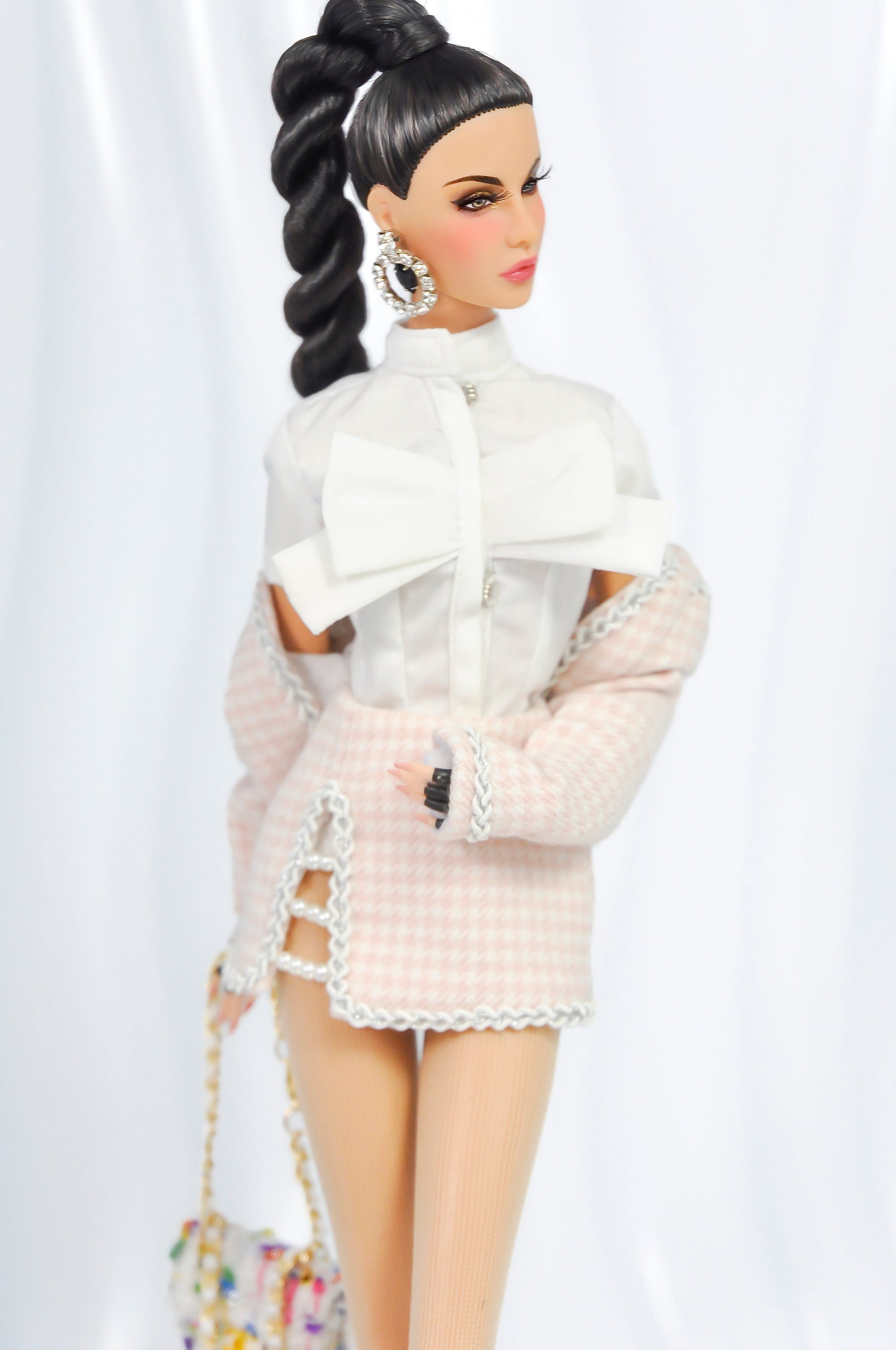 COCO DATES | Pink Tweed Skirt Suit for Fashion Royalty, Poppy Parker & Integrity Toys Dolls