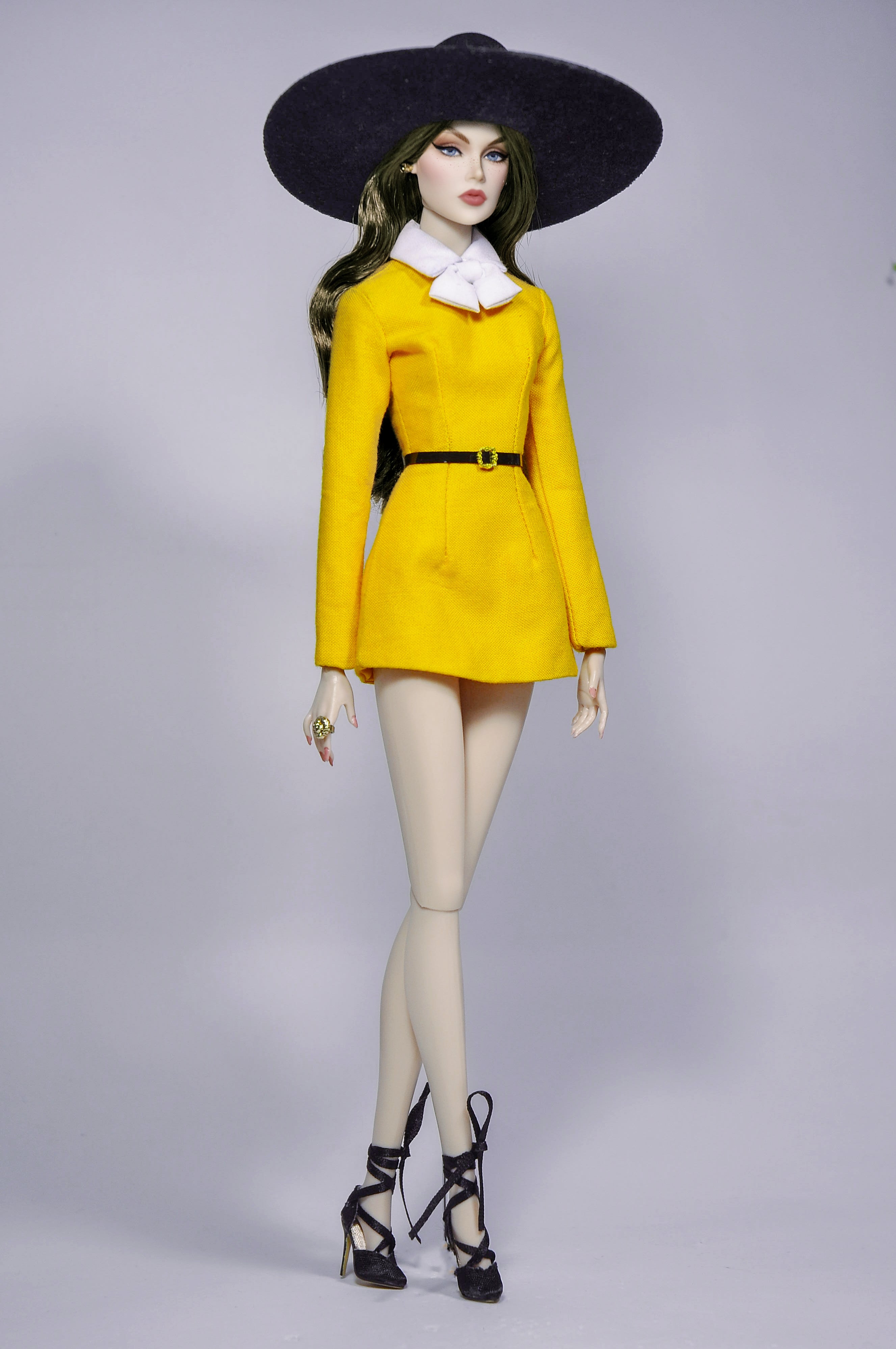 BASIC REWINDS | Golden Hour Mod Dress Set – Fashion Royalty 6.0 Doll Clothes | tsquared2 Couture